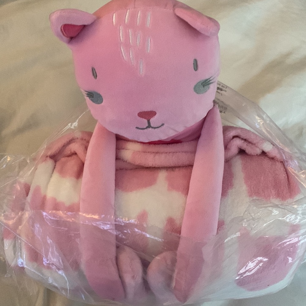 Kitty pink blanket for little girls
